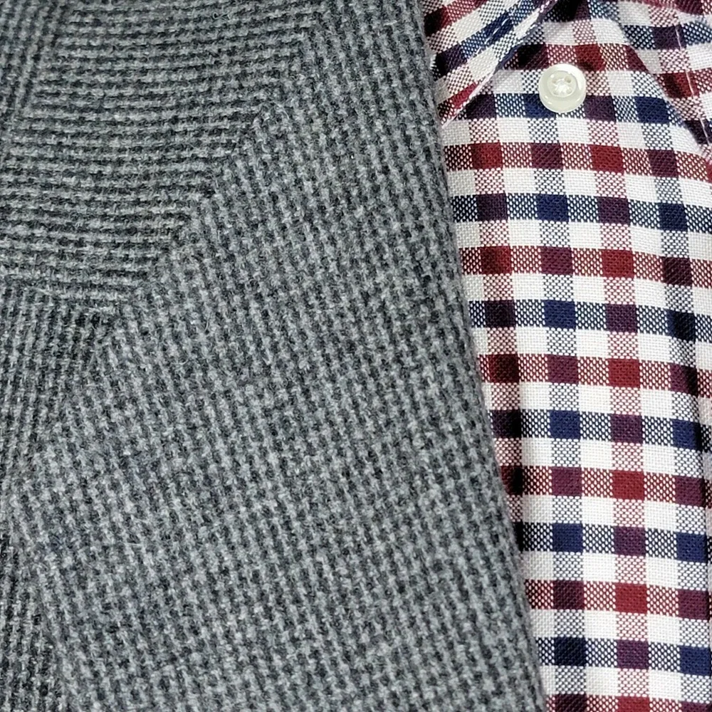 VTG Town Craft Men's Tweed Sport Coat Blazer Two Button Gray‎ Wool Size 44R